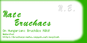 mate bruchacs business card