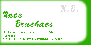 mate bruchacs business card